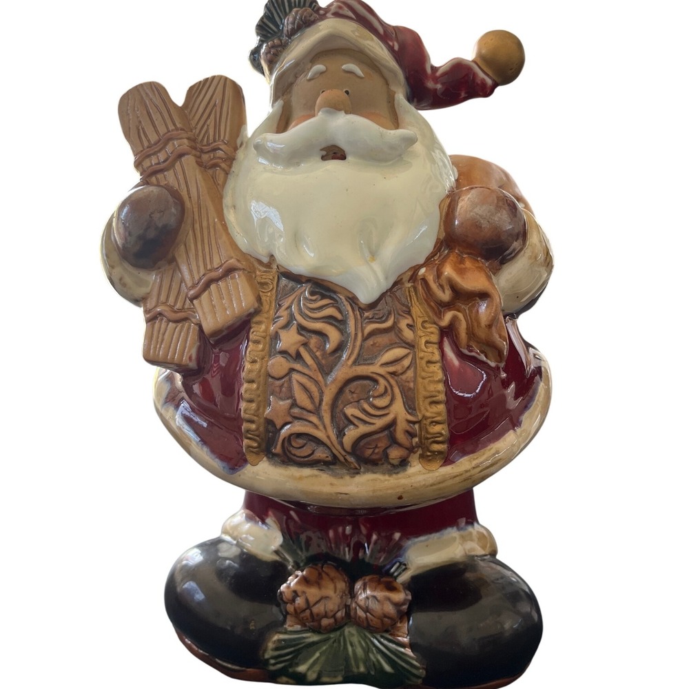 Vintage Santa Claus Figurine Ceramic Holiday Decor Home Accent‎ Shelf Display